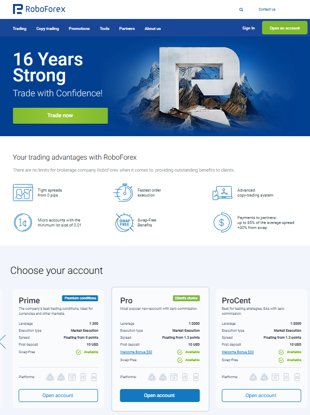 roboforex.com website